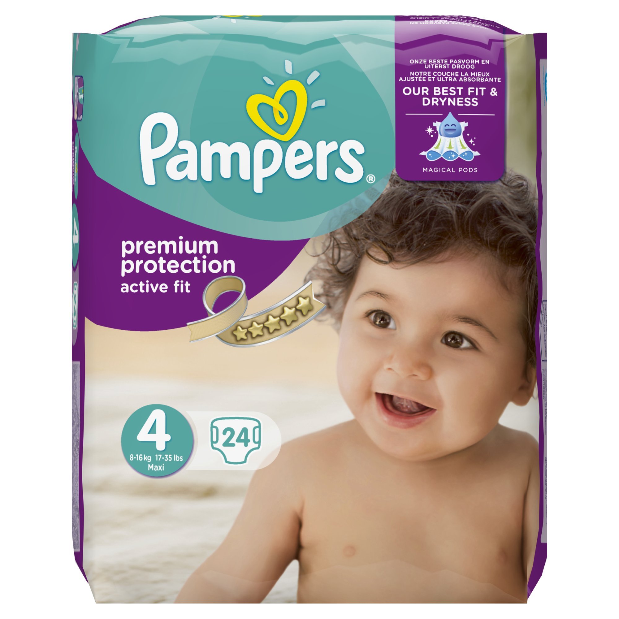 pieluchomajtki pampers premium active fit 4