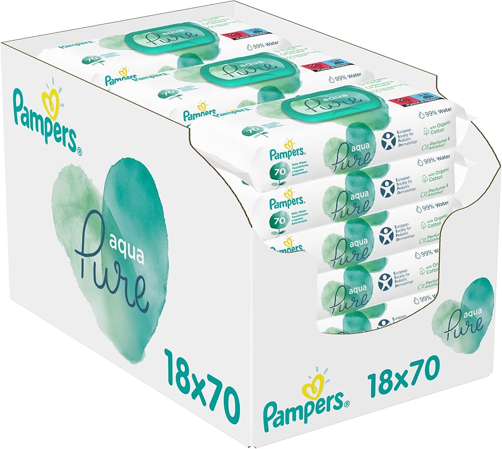 pampers aqua pure wipes 70