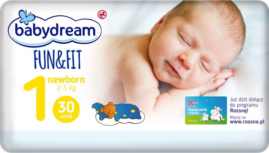 pieluchy babydream fun&fit 1 opinie