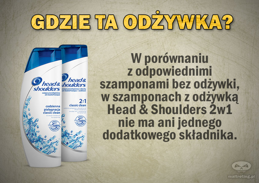 czy szampon head & shoulders ma silikony