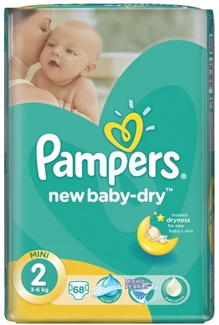 pampers new baby-dry pieluchy 2 mini