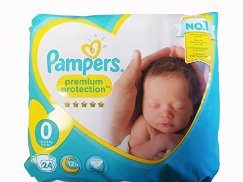 pampers new baby size 0 micro carry pack 24 nappies