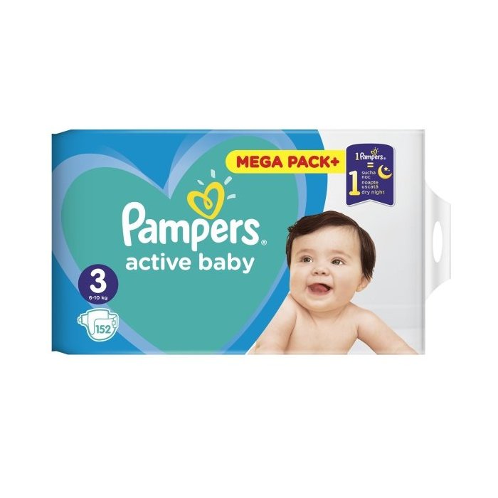 pampers active baby 3 mega pack 152 cena