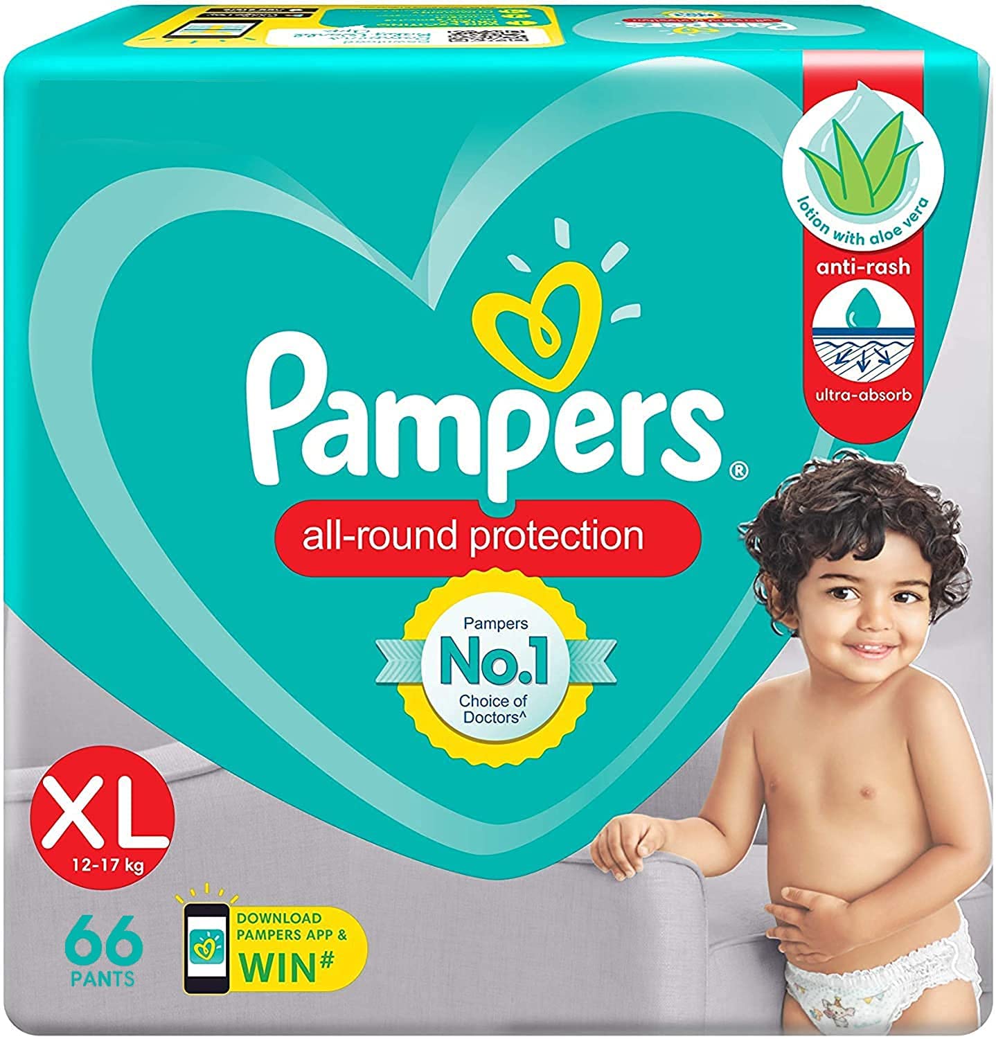 pampers diaper pants extra large 12 kg plus 48 pieces