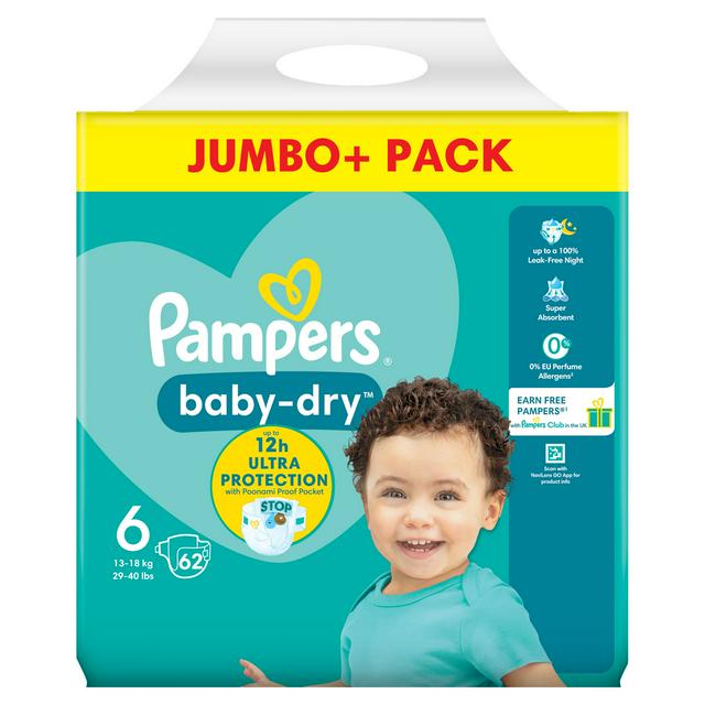 jumbo pack pampers size 6