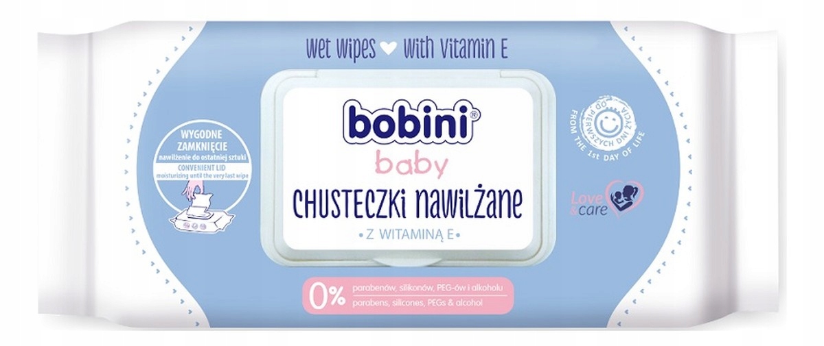 bobini chusteczki nawilżane dla niemowląt 70 x 2 sztuki