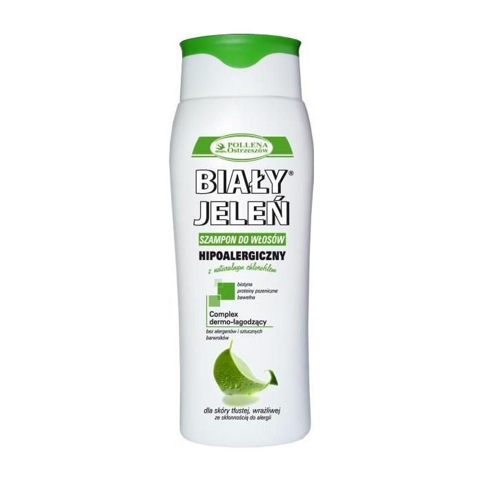 biały jeleń hipoalergiczny szampon z chlorofilem 300ml wizaz