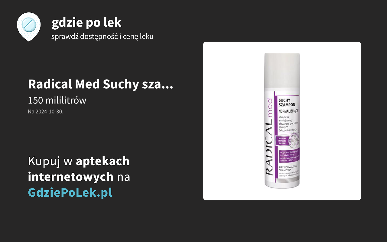 radical med suchy szampon normalizujący