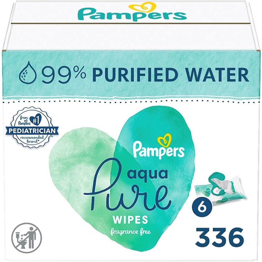 pampers aqua pure or water wipes