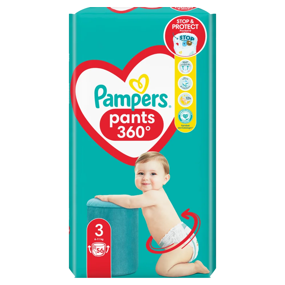 pampers pants pieluchomajtki 3 midi 60 sztuk