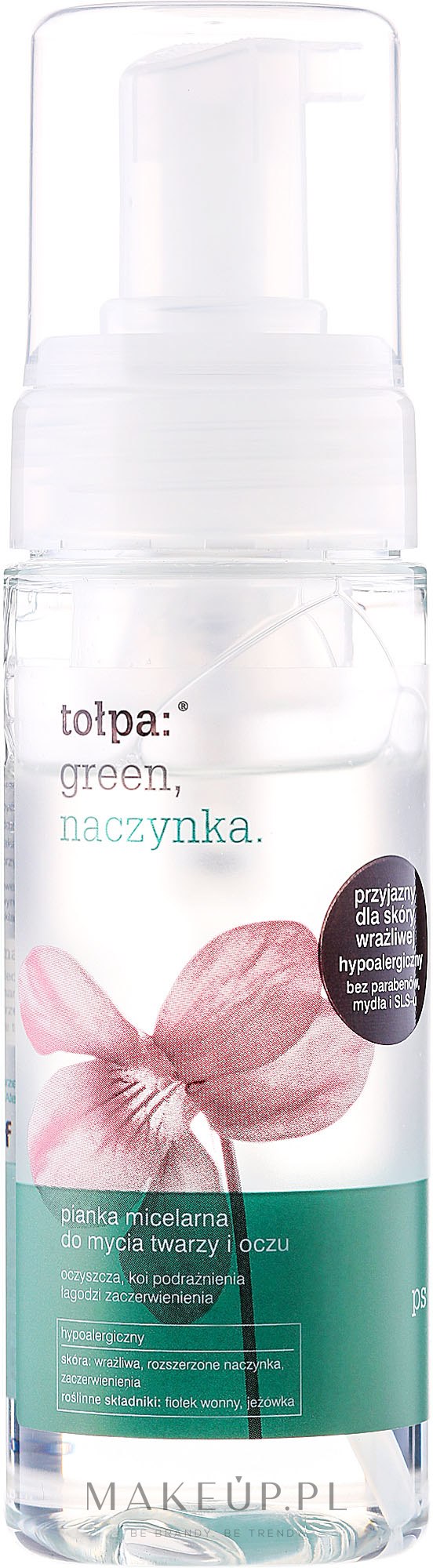 green naczynka pianka micelarna do mycia twarzy i oczu biedronka