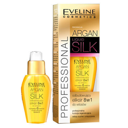 eveline argan keratin liquid silk arganowa odżywka do włosów 8w1