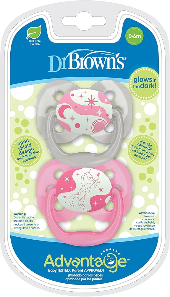 Dr.Browns PA12003 Glow in the dark silicone pacifier 0-6m.