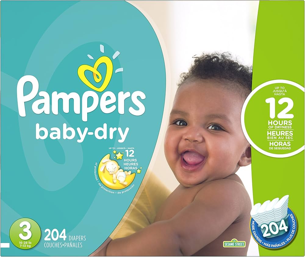 pampers size 3 204 pack