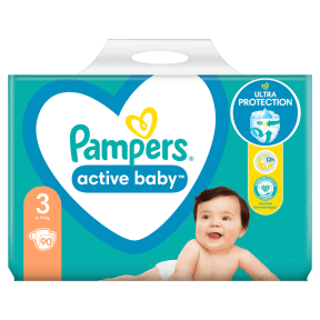 pampers active baby-dry pieluchy 3 midi 90 sztuk