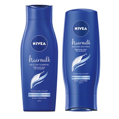 nivea hairmilk mleczna odżywka do włosów o strukturze grubej