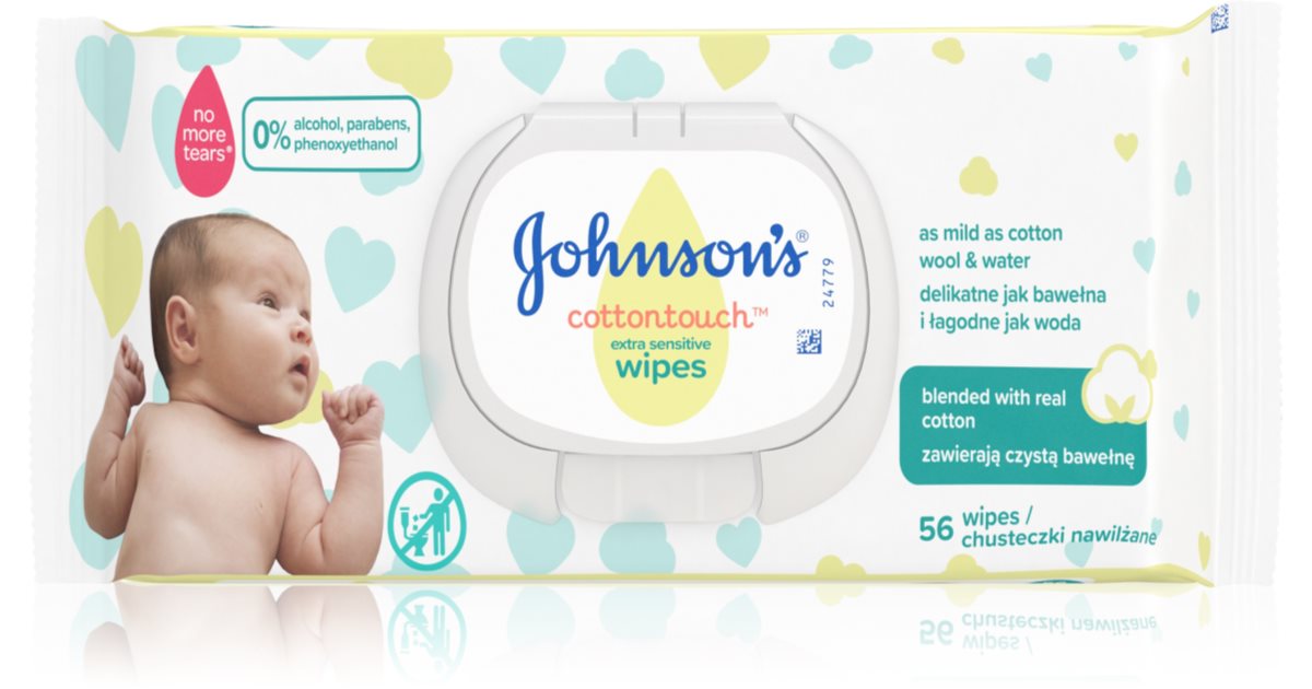 johnsons cotton touch chusteczki nawilżane extra sensitive