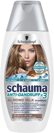 schauma anti-dandruff x3 szampon mleczko migdałowe 400 ml opinie