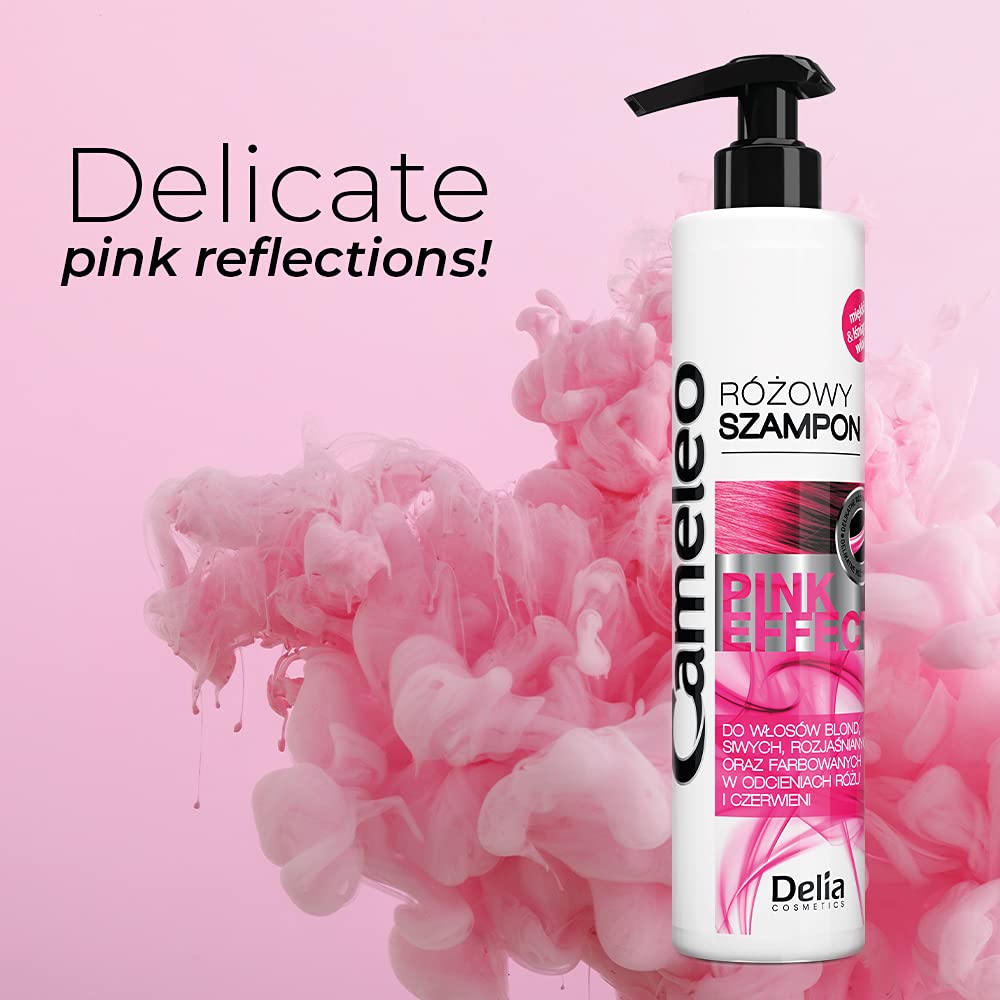 delia cameleo pink effect szampon do włosów różowy 250 ml