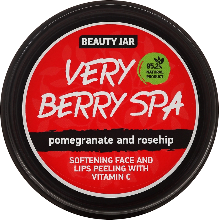 Beauty Jar „Very berry Spa” - zmiękczający peeling do twarzy i ust z witaminą C 120g