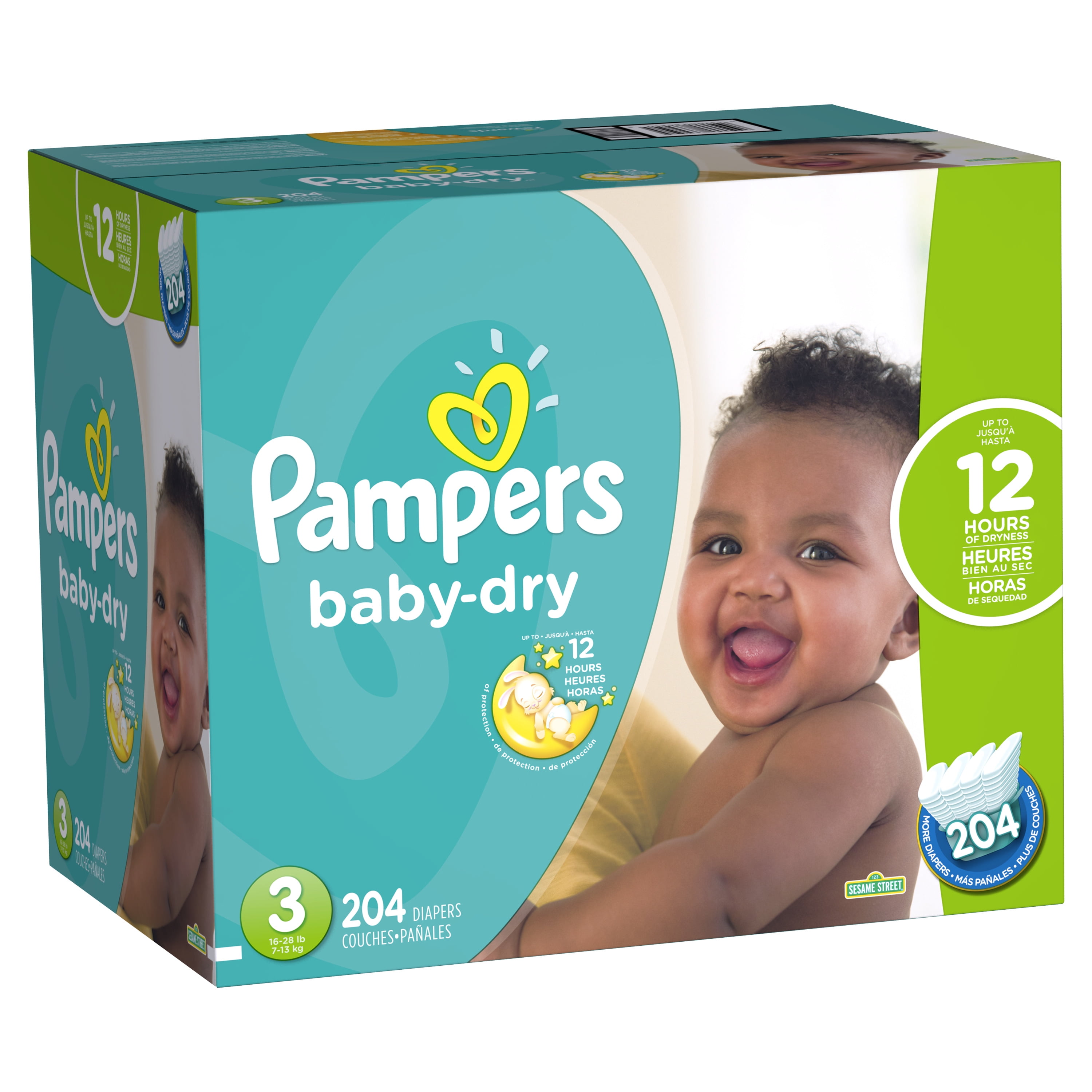 pampers 3 204 sztuk