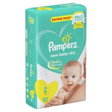 pampers new baby dry 2 80