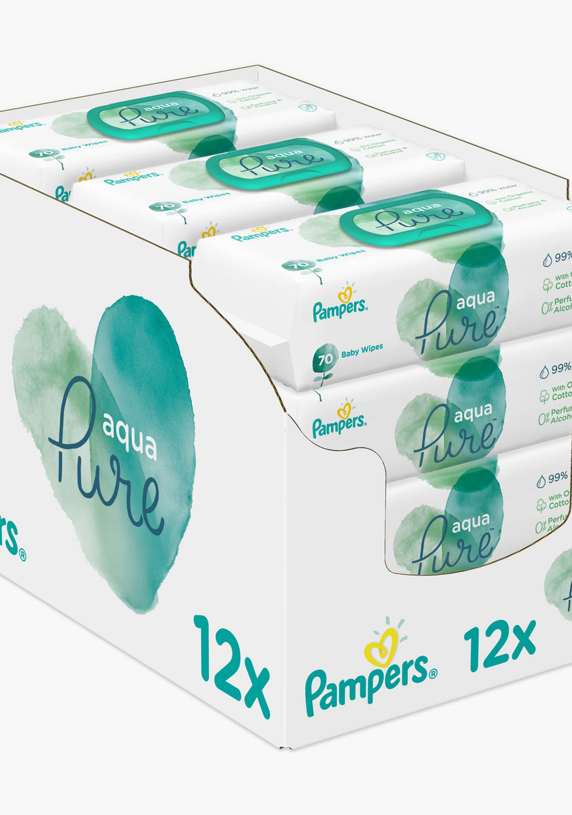 pampers aqua pure wipes 70