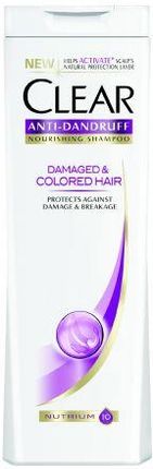 clear clear damaged & coloured hair szampon przeciwłupieżowy 400 ml