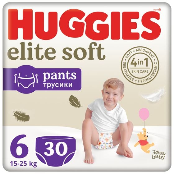 подгузники-трусики huggies elite soft 6