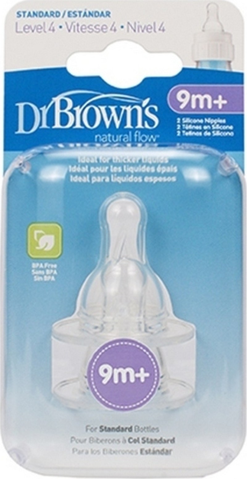 Dr.Browns 313 Silicone nipple for bottles 9m+