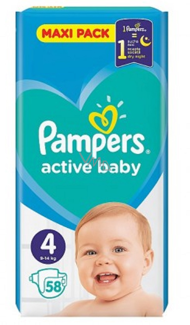 pampers active baby 4 54 szt