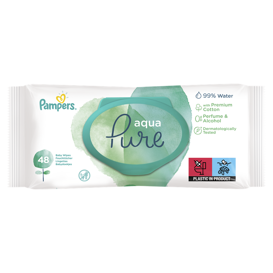 pampers chusteczki nasączone wodą aqua pure 48 szt