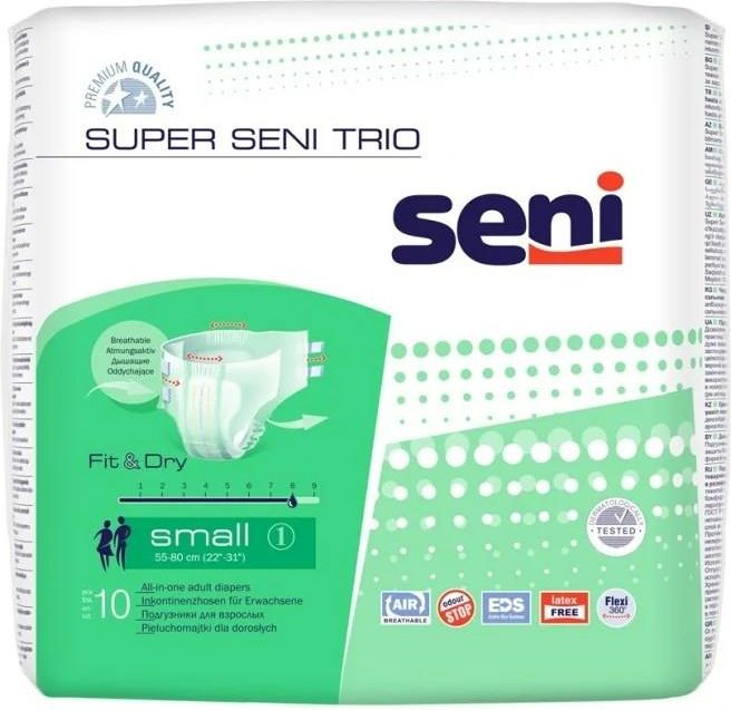 pieluchy super seni trio small air 10 szt