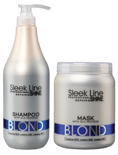 stapiz sleek line blond szampon 1l maska 1l