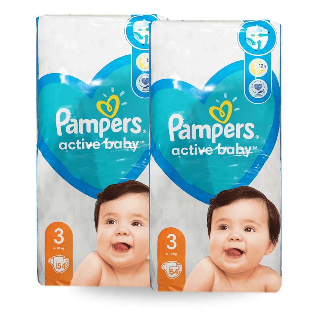 pampers active baby 3 108 sztuk