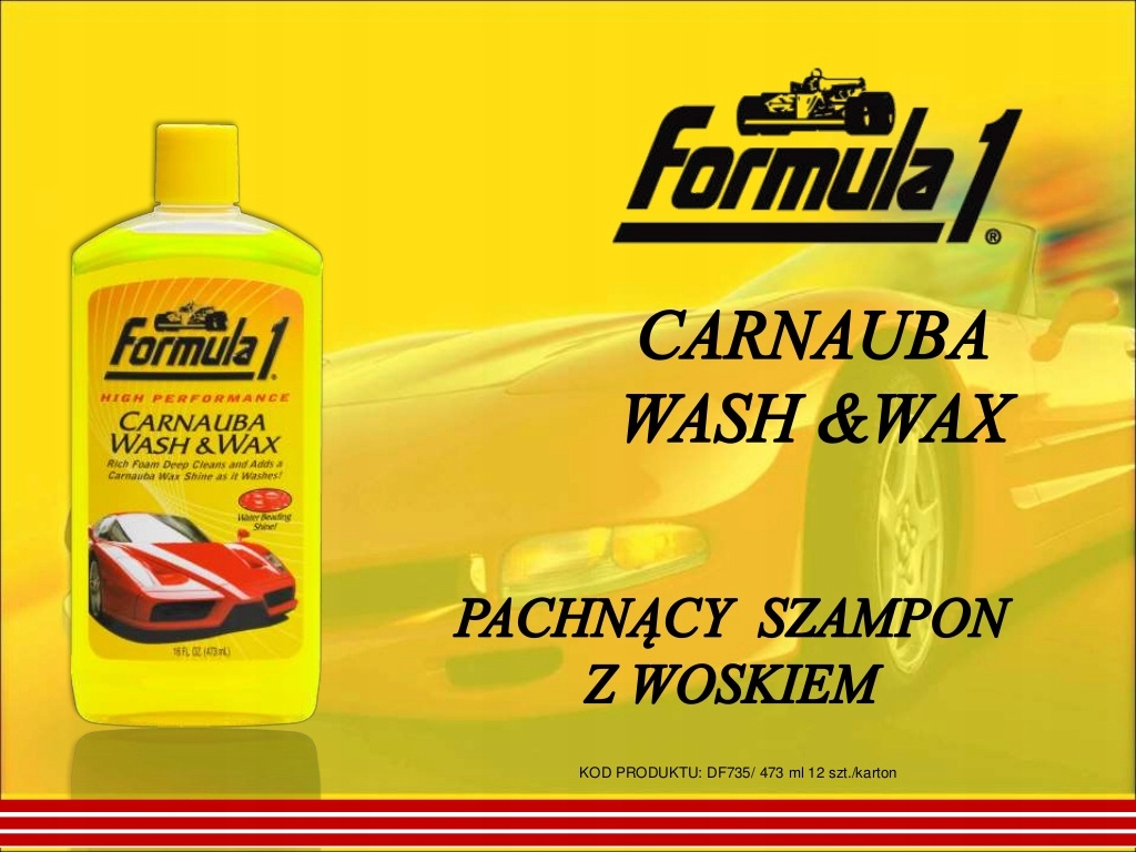 formula 1 pachnący szampon z woskiem carnauba