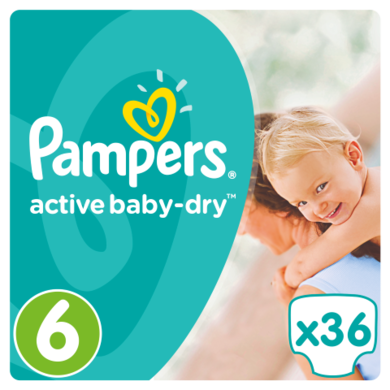 pampers active baby dry pieluchy rozmiar 6 36 sztuk