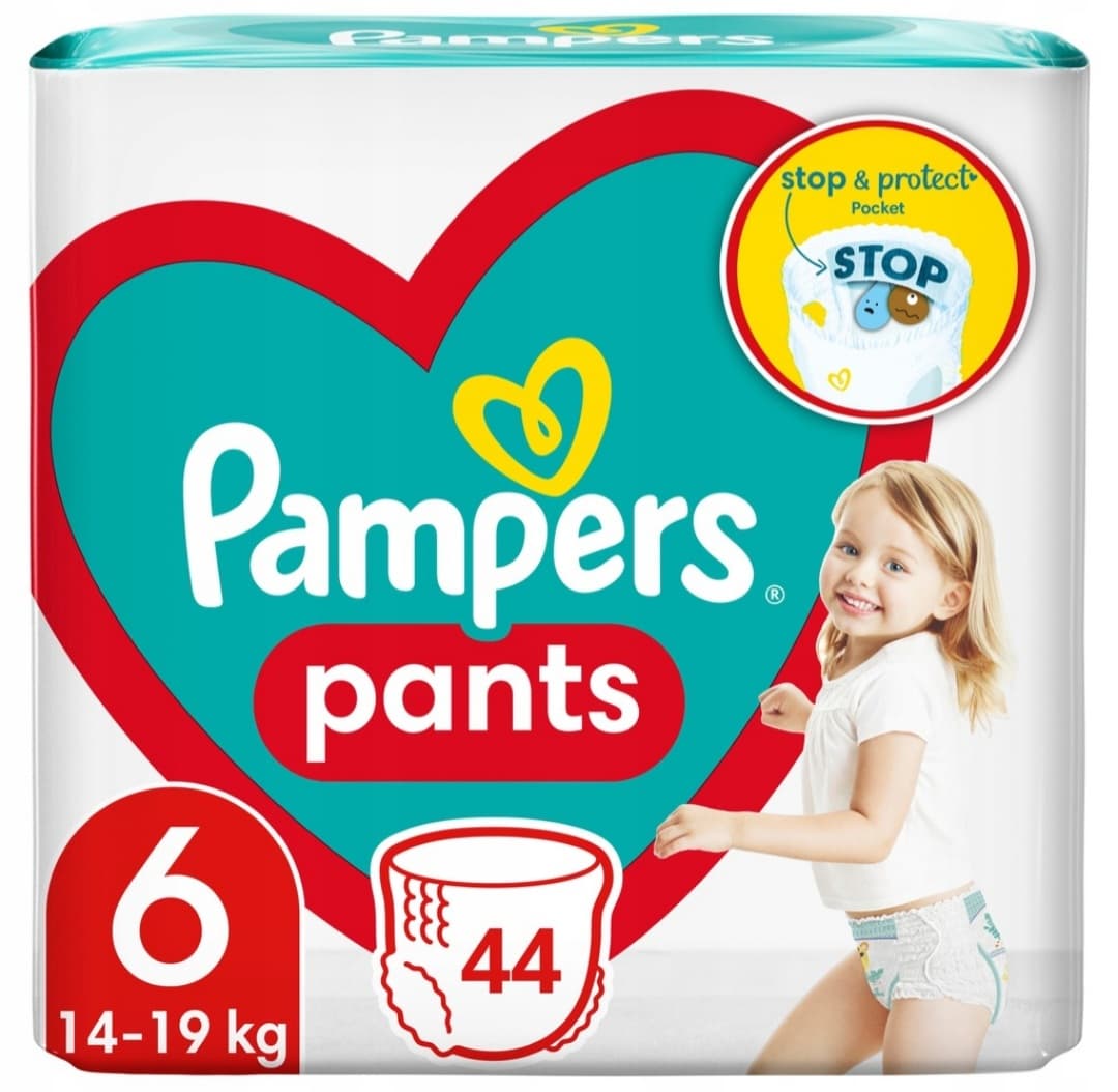 pieluchomajtki pampers 6 44 szt