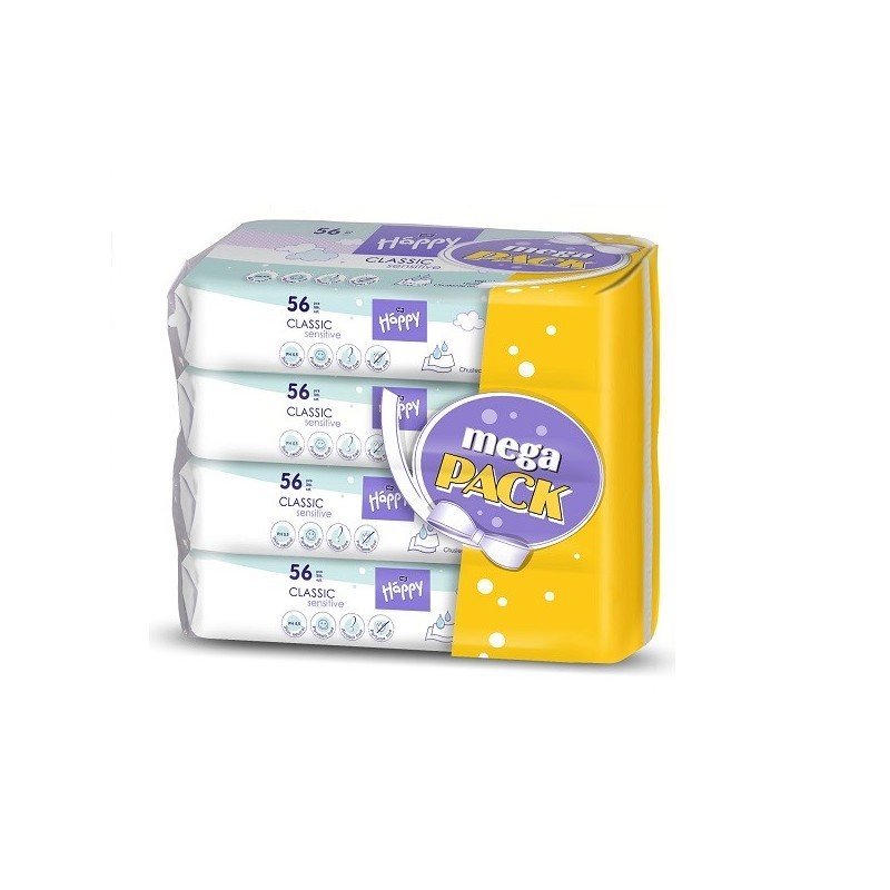 pampers sensitive chusteczki nawilżane 4x56 sztuk