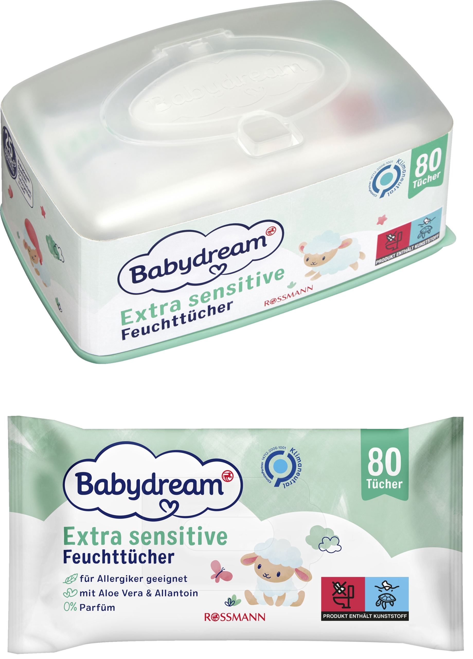 babydream chusteczki nawilżane dla niemowląt 80 szt