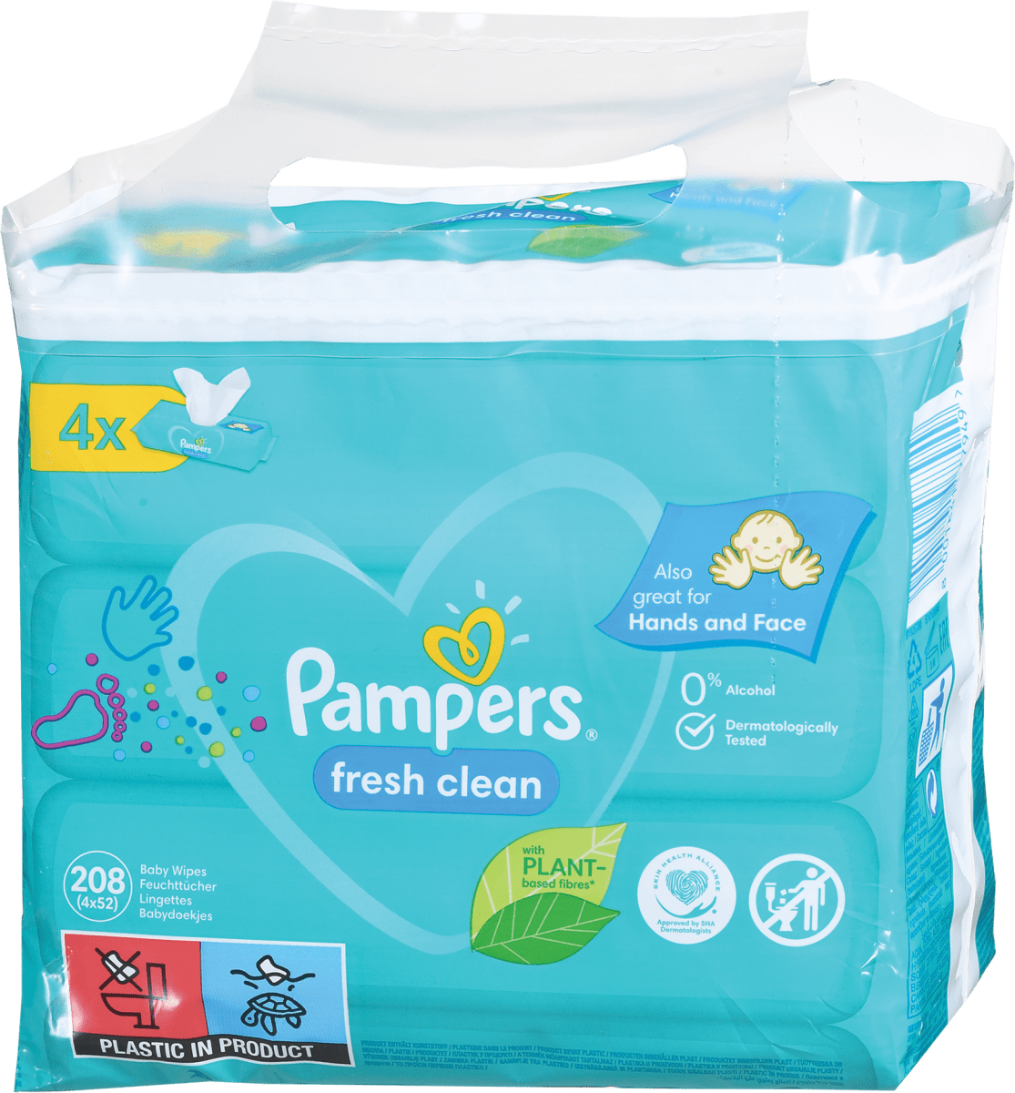 fresh clean pampers 4 x cena