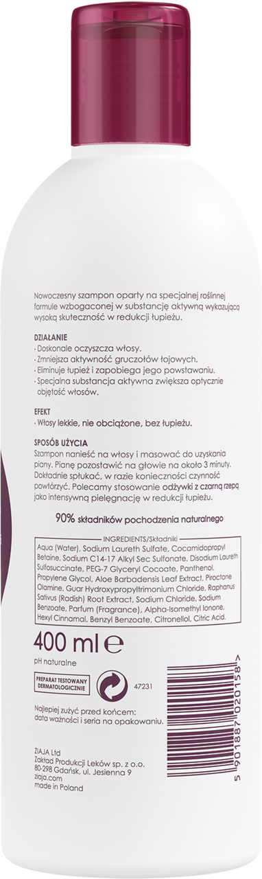 rossmann szampon ziaja czarna rzepa