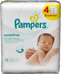 pampers sensitive chusteczki 6x56