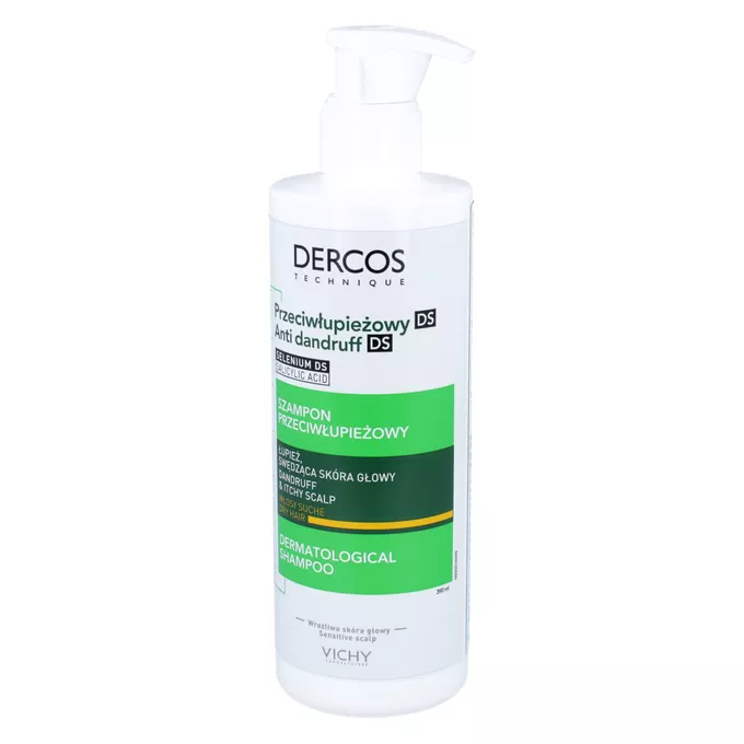 vichy dercos szampon przeciwłupieżowy do włosów suchych 390ml