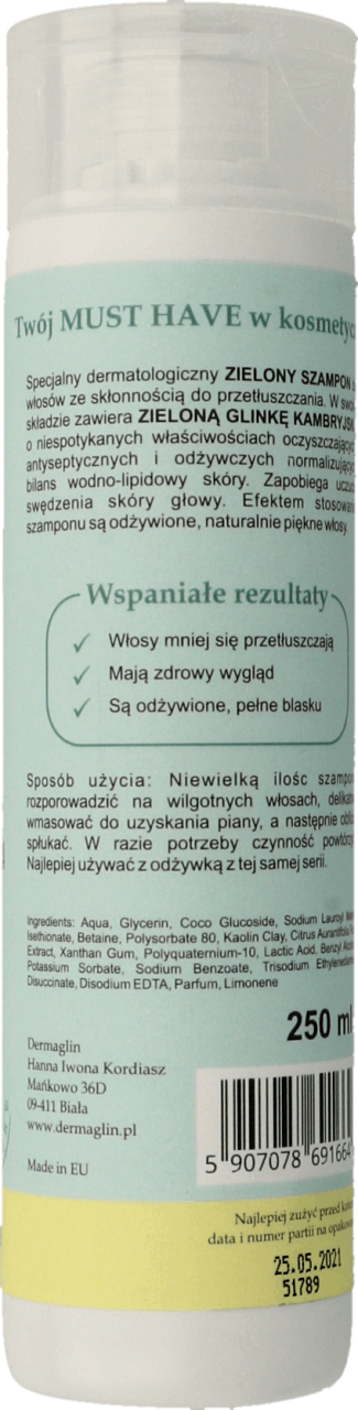 dermaglin szampon do włosów