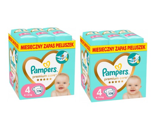 pampers pieluszki zapas 4 174 sztuk