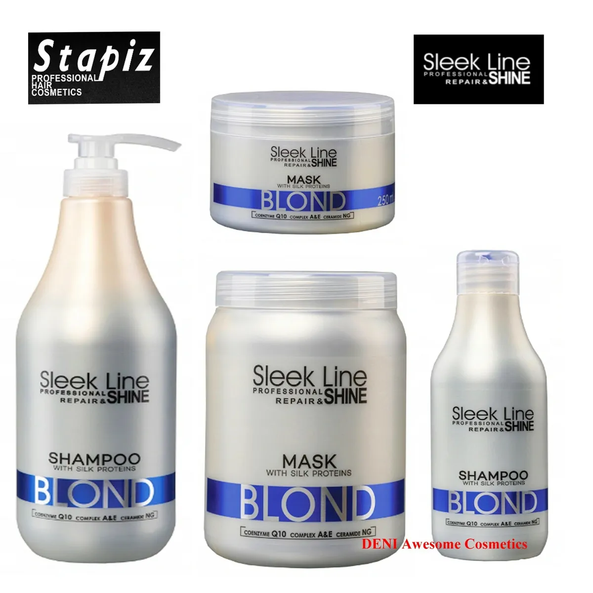 sleek line maska blond szampon