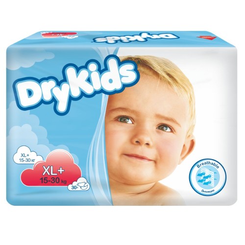 pieluchy dry kids xl+ 15-30 kg 30szt k 90 szt