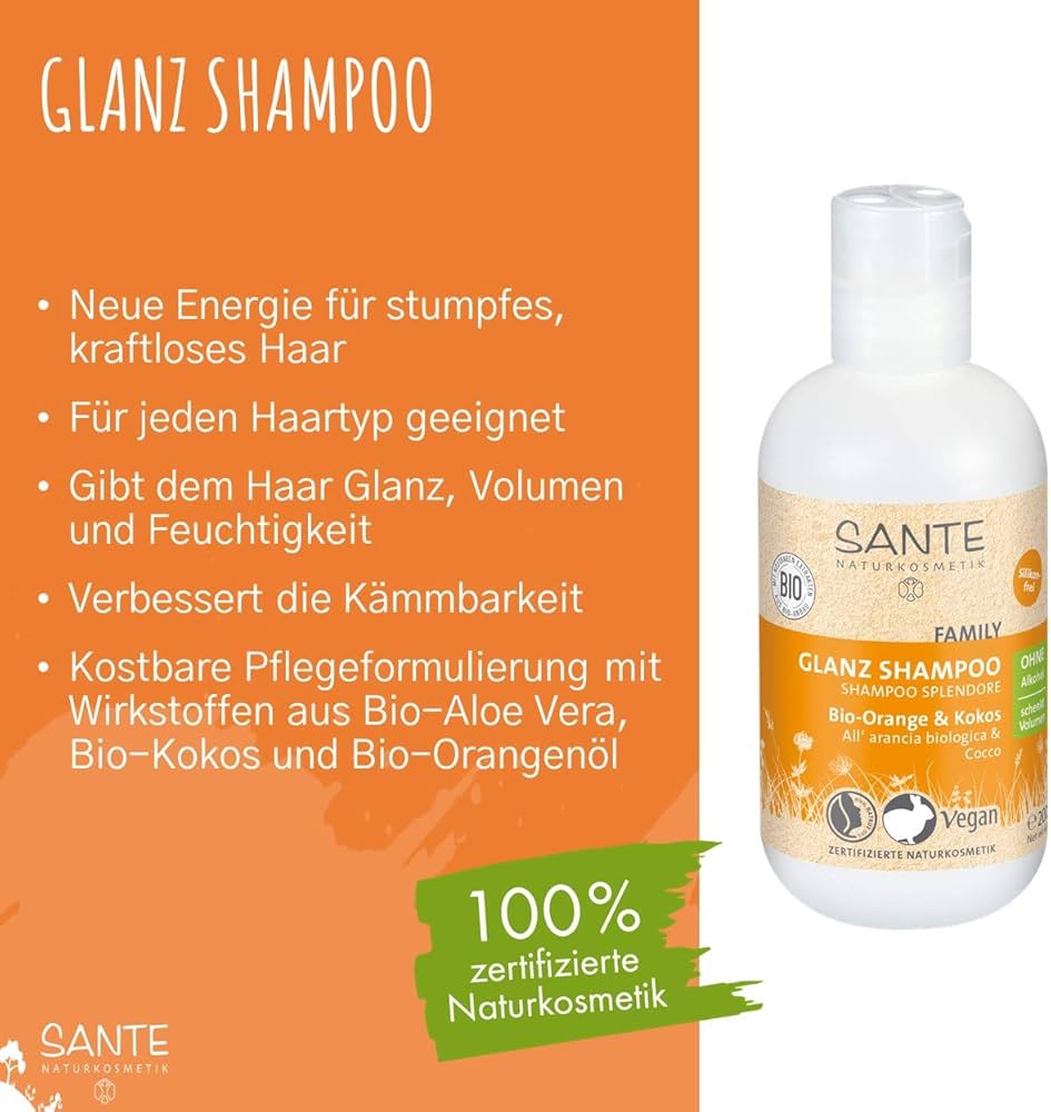 sante family szampon z organiczną pomarańczą