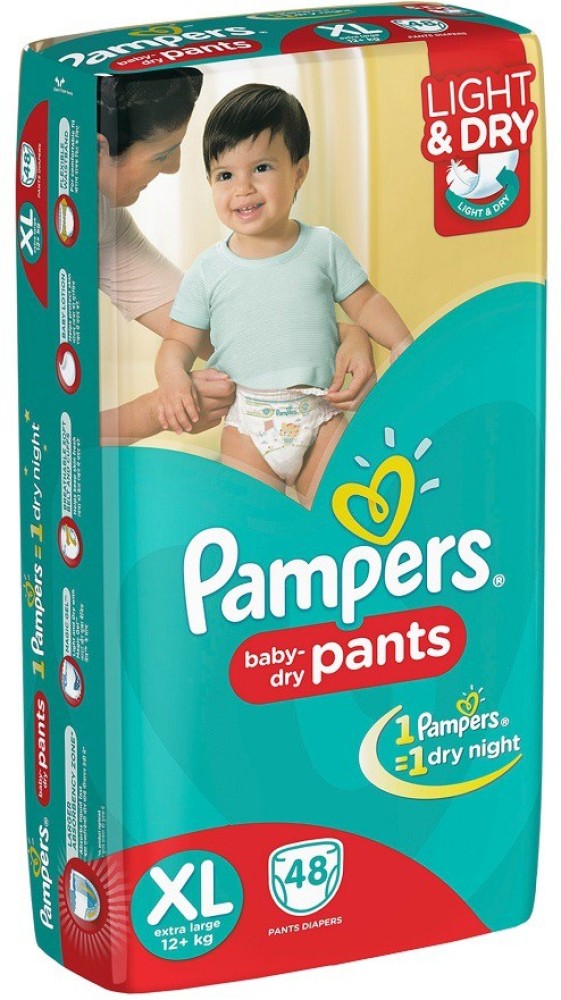 pampers diaper pants extra large 12 kg plus 48 pieces